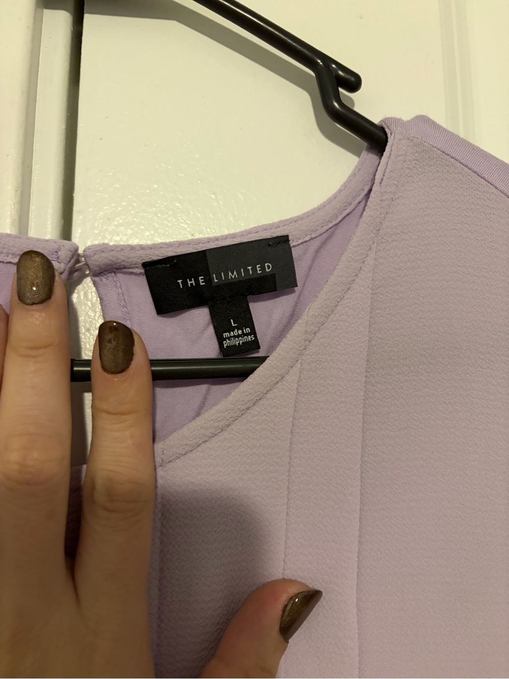 The Limited Lavender Pleated Short Sleeve Blouse - Picture 2 of 3